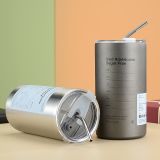  Cốc Giữ Nhiệt Iced Americano 600ml Inox 304 Có Ống Hút, Giữ Nhiệt Tốt Và Thời Trang 