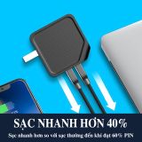  Củ Sạc Nhanh PD 18W 5V 2.4A Có Chế Độ Ngắt Nguồn Khi Đầy Pin Và 2 Cổng USB Sạc Nhanh Màn Hình Led 