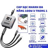  Dock Sạc Cáp Sạc Nhanh Đa Năng 3 Cổng Sạc Nhanh 100W 6A 