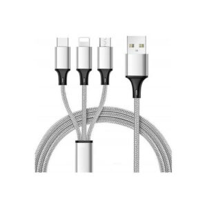Dây sạc đa năng 3 in 1 (microUSB - Lightning và Type-C)-Loại cực tốt
