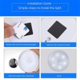  Đèn LED Cảm Ứng Tự Động Sáng Khi Phát Hiện Người Trong Bóng Tối, Pin Sạc Cao Cấp Tặng Kèm Dây Sạc 
