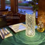  Đèn Ngủ Pha Lê Cực Hót Hình Trụ Thay Đổi  3 Màu Cực Lãng Mạn 