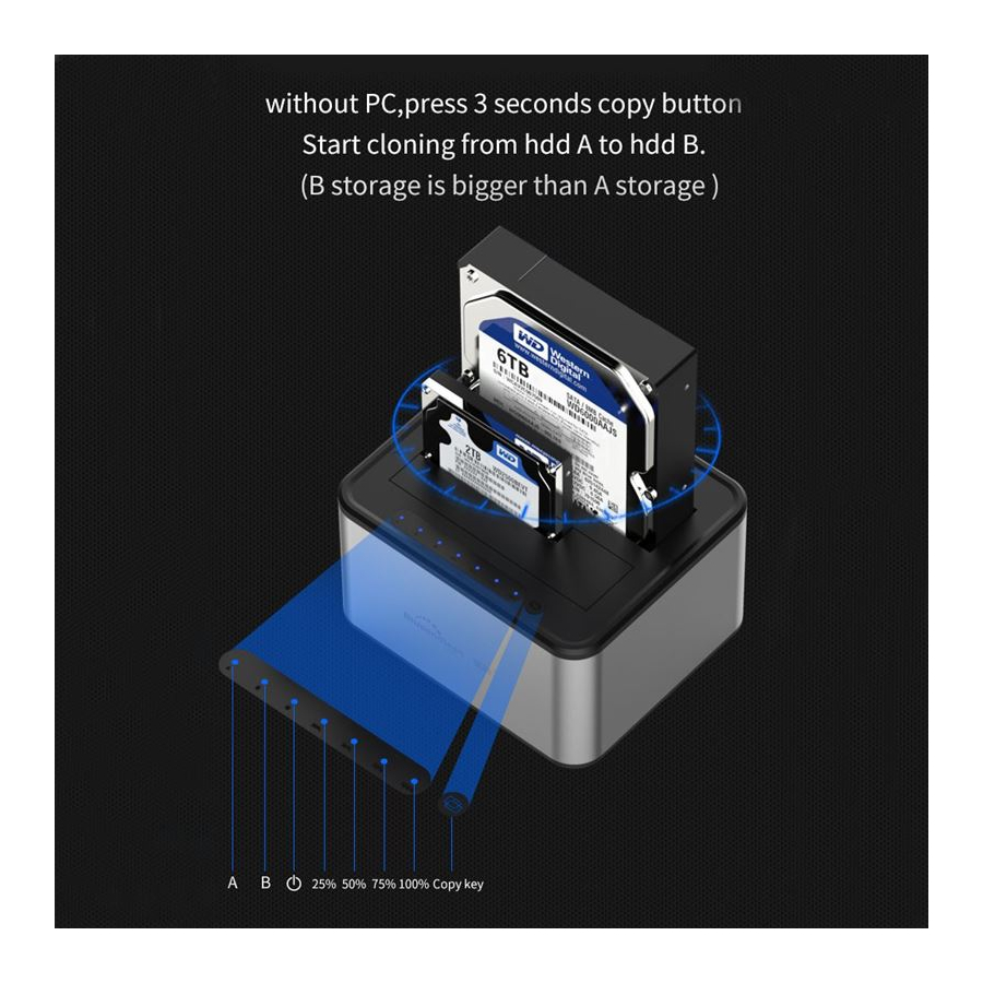 Dock cắm ổ cứng Blueendless HD07A USB3.0