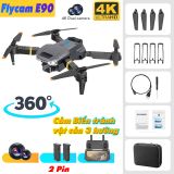  Flycam Mini Giá Rẻ E90 2 Camera Có Cảm Biến Tránh Va Chạm Trang Bị Đèn Led Siêu Sáng 