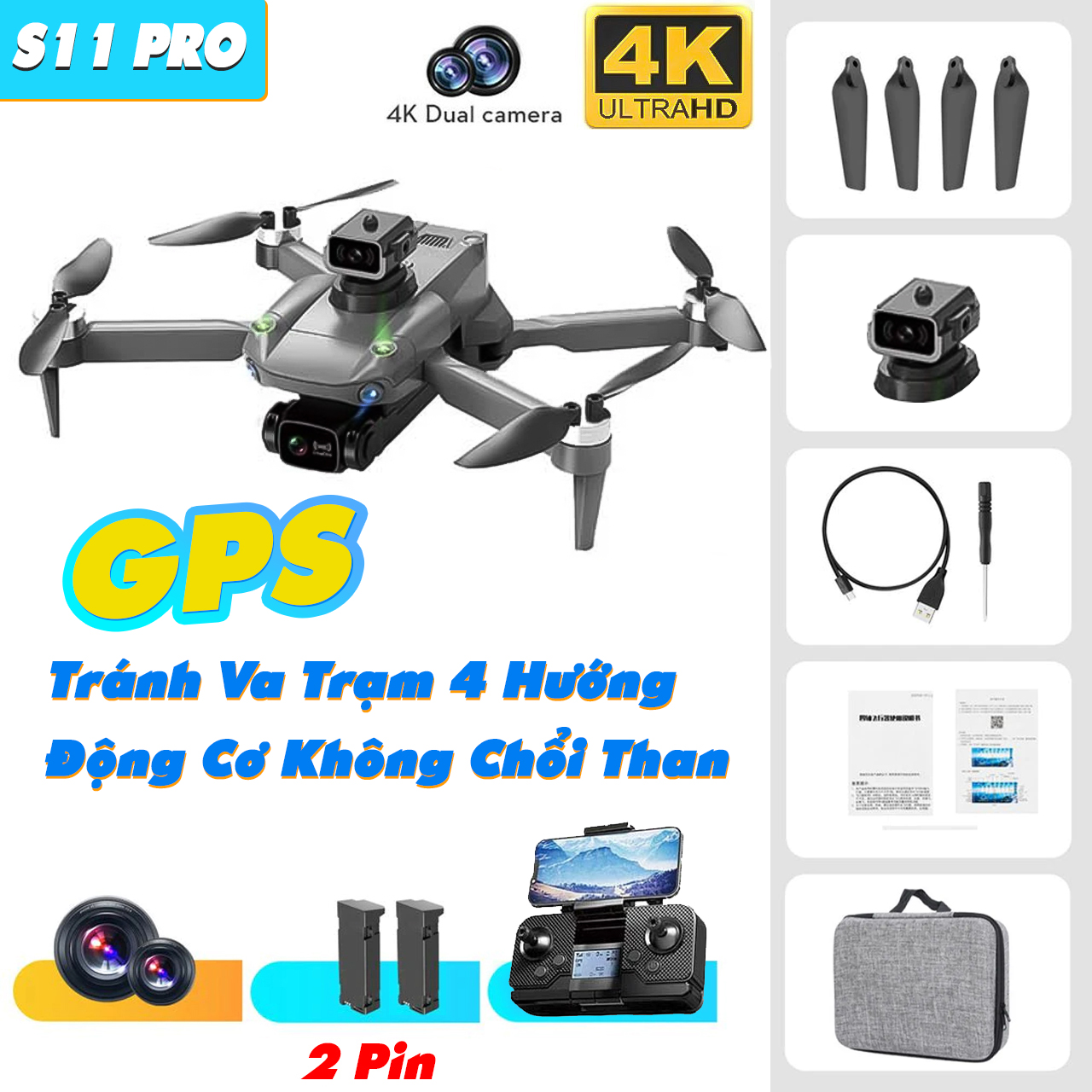 Flycam gia re GPS S11 PRO QBRC 14