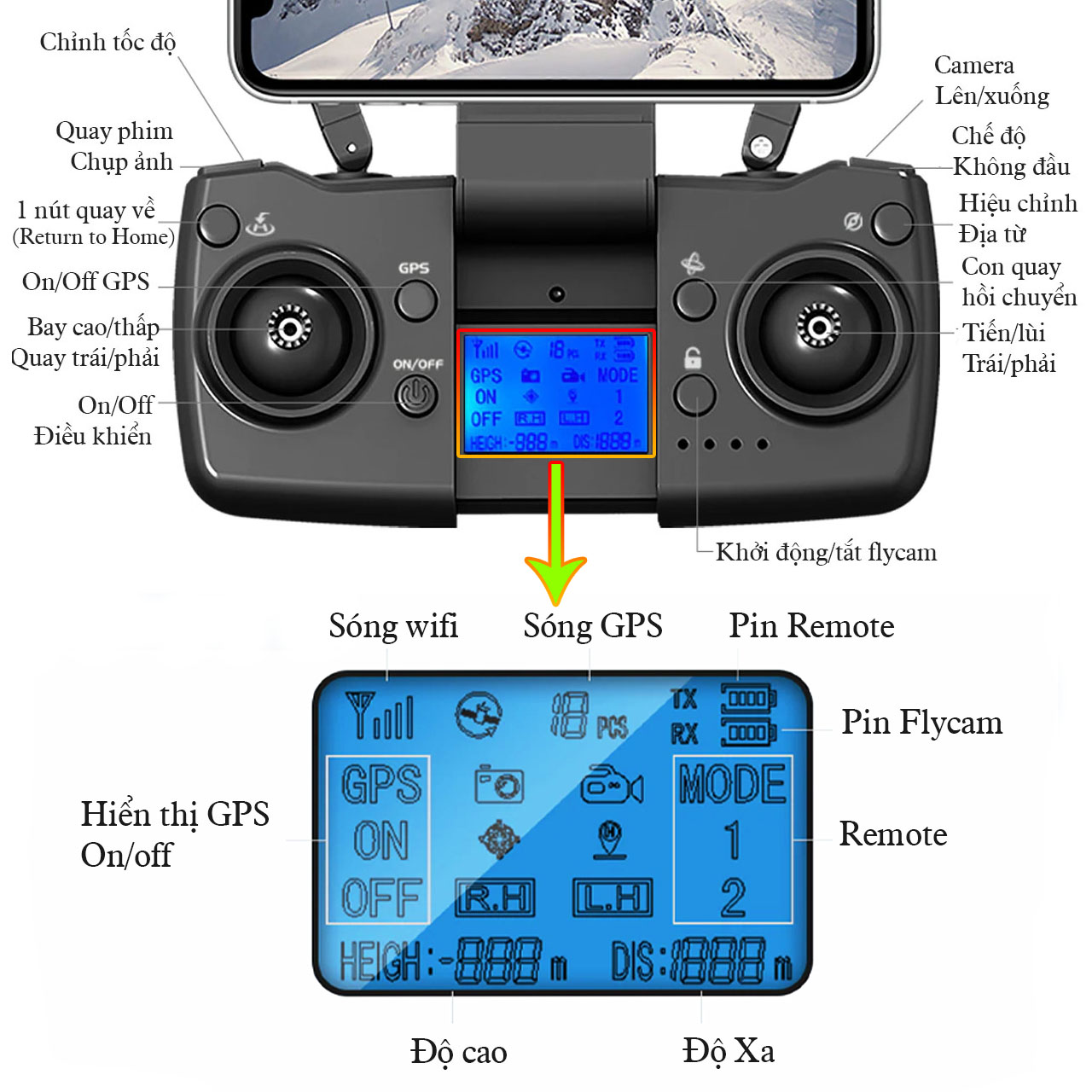 flycam gps gia re L900 pro SE 10