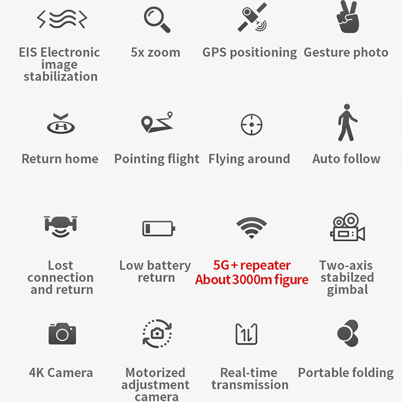 Flycam SJRC F11S 4K PRO Gimbal Chống Rung 2 Trục Và Chống Rung Điện Tử EIS Camera 4K Siêu Nét 21 Flycam SJRC F11S 4K Pro 5