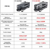  Flycam SJRC F11S 4K PRO Gimbal Chống Rung 2 Trục Và Chống Rung Điện Tử EIS Camera 4K Siêu Nét 