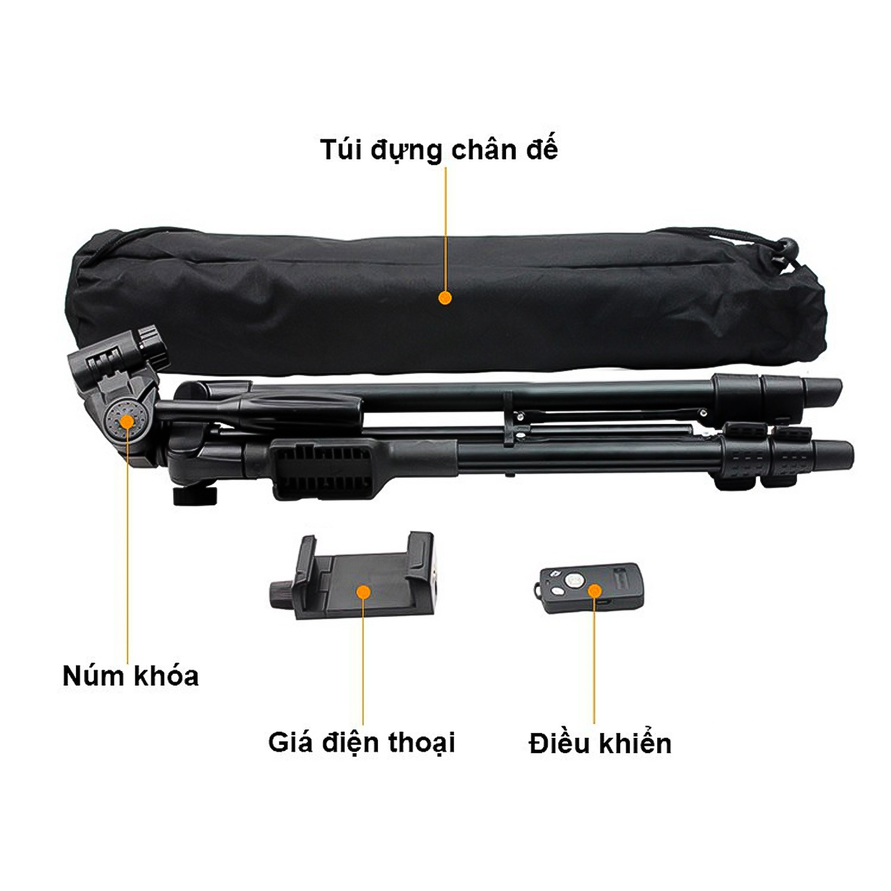 Gậy Tripod 3 Chân Yunteng VCT-5208 Kết Nối Bluetooth Cho Điện Thoại, Máy Ảnh Tặng Kèm Remote 14 Gay Tripod 3 Chan Yunteng VCT 5208 125cm 7