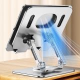  Giá Đỡ Điện Thoại Máy Tính Bảng Kiêm Đế Tản Nhiệt Laptop Hợp Kim Nhôm Đa Năng Xoay 360 Độ 