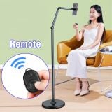  Giá Đỡ Điện Thoại L58 Bằng Kim Loại Và Nhôm Chắc Chắn Kèm Remote Tiện Dụng Xoay 360 Độ, Hỗ Trợ Livestream Quay Video 