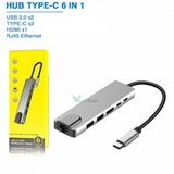  Bộ Sạc Nhiều Cổng USB-C PD RJ45 Gigabit Ethernet 4K 