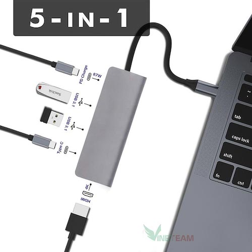 3 HUB CHUYỂN ĐỔI BÁN CHẠY NHẤT TẠI VINET 7 Hub Chuyển Đổi Type C Sang HDMI 5 In 1