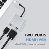  Bộ Cáp Chuyển Đổi Type-c Sang HDMI VGA Hỗ Trợ Chất Lượng Cao 4K 
