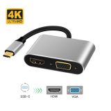  Bộ Cáp Chuyển Đổi Type-c Sang HDMI VGA Hỗ Trợ Chất Lượng Cao 4K 