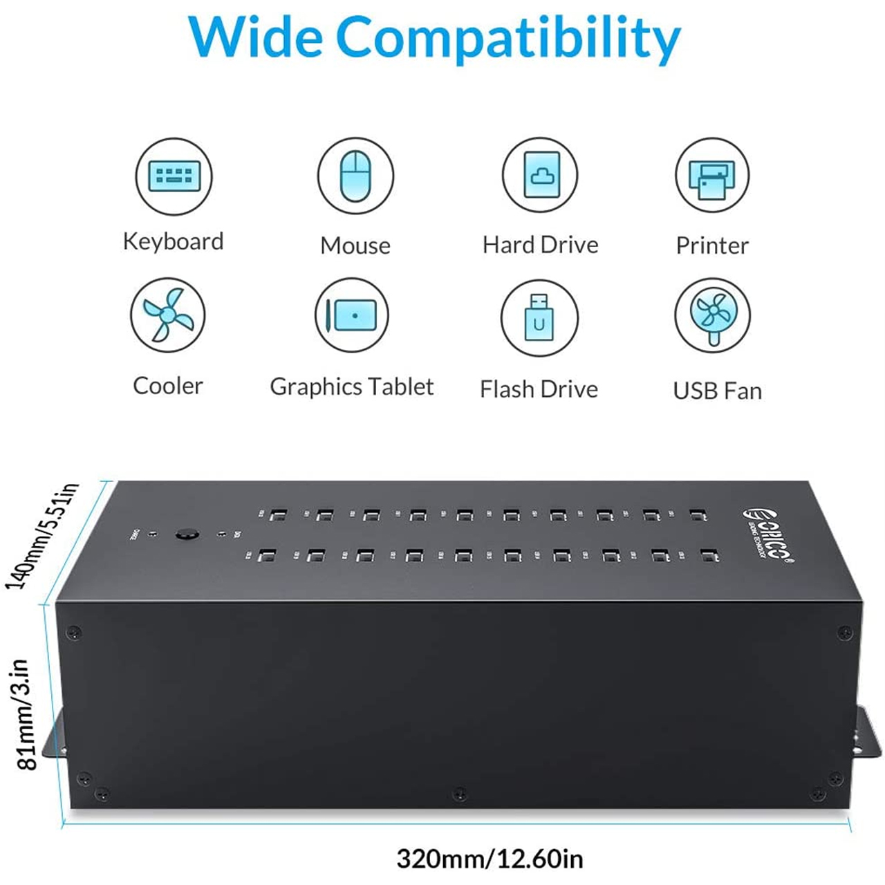 Hub USB 20 Cong IH20P 5 1