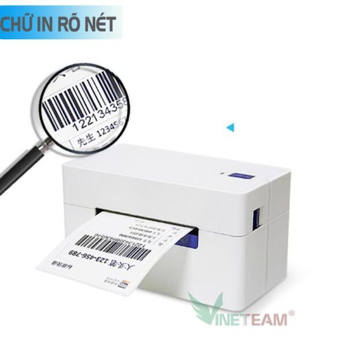 Máy in nhiệt QR-368 có kích thước nhỏ, con lăn in chất lượng cao, in rõ ràng, sử dụng bằng cách cắm dây nguồn trực tiếp