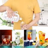  Khuôn  Làm Đá Tròn Silicone Tách Đá Tự Động  2 in 1 Có Thể Mang Đi Mọi Nơi 