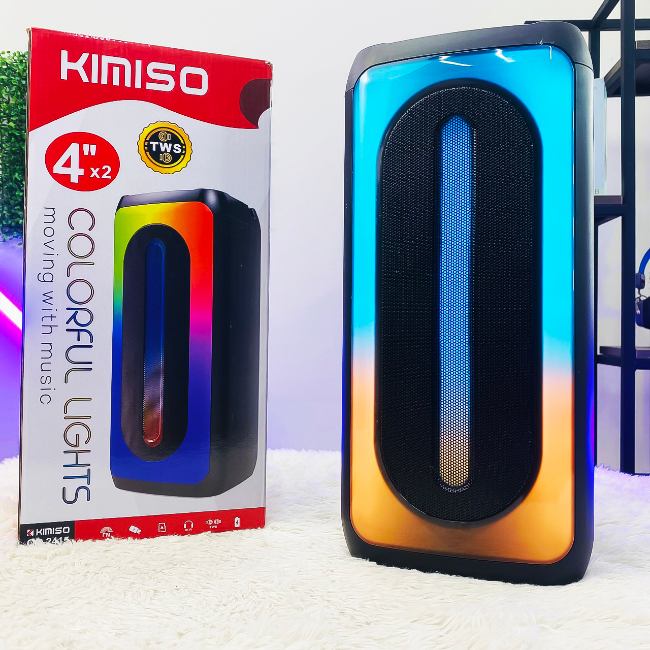 Loa Bluetooth Kimiso QS-2415 Âm Thanh Sống Động Kiểu Dáng Led Cực Đẹp 13 loa bluetooth kimiso QS 2415 3