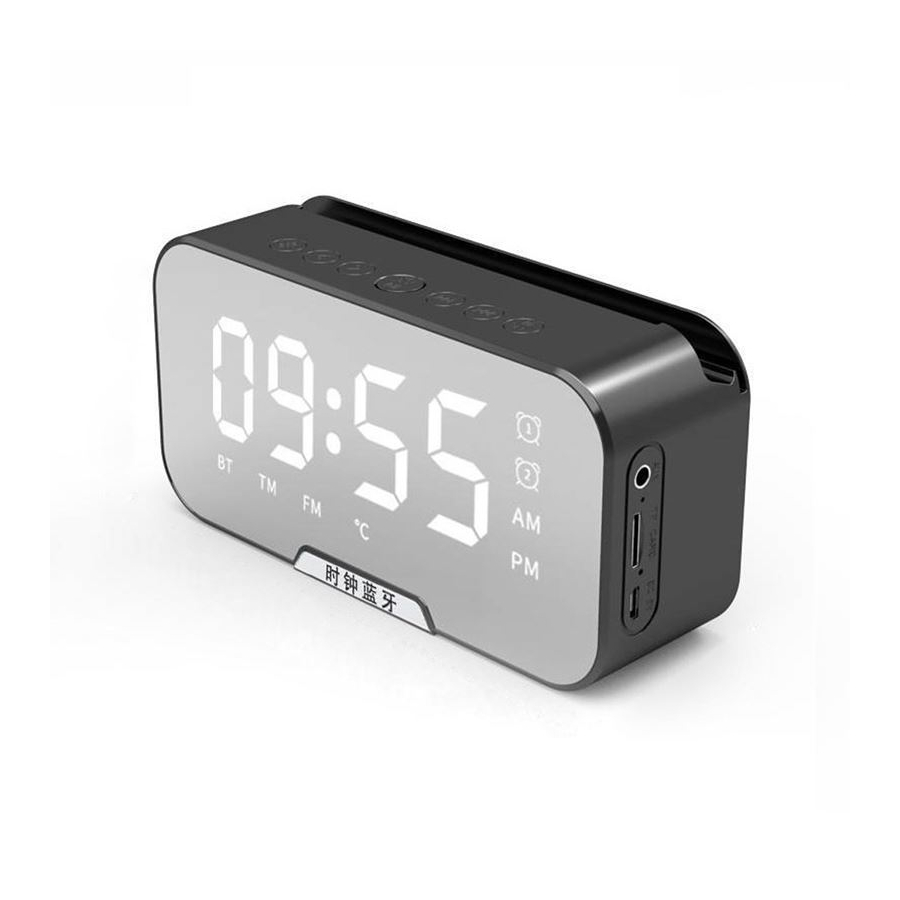 loa bluetooth kiêm đồng hồ mặt gương