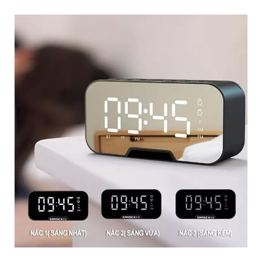 loa bluetooth kiêm đồng hồ mặt gương