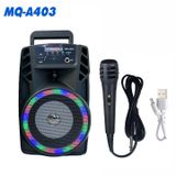  Loa Bluetooth Mini MQ-A403 Hát Karaoke Nghe Nhạc Cực Đã Có Đài FM, Thẻ Nhớ, USB Tặng Kèm Mic 