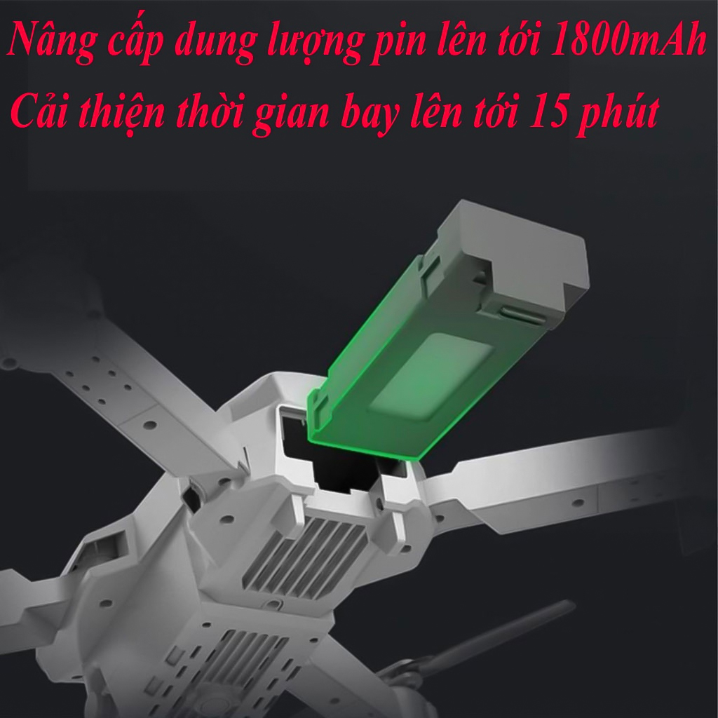 Flycam E88 Máy Bay Không Người Lái Giá Rẻ Có Điều Khiển Từ Xa Drone 4k , 2 Camera 4K Tặng Kèm Túi Đựng 21 May bay flycam mini E88 4