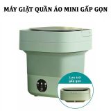  Máy Giặt Mini  Cho Bé Có Thể Gấp Gọn 6L Tự Vắt Khô, Khử Khuẩn Bằng Ánh Sáng Xanh 