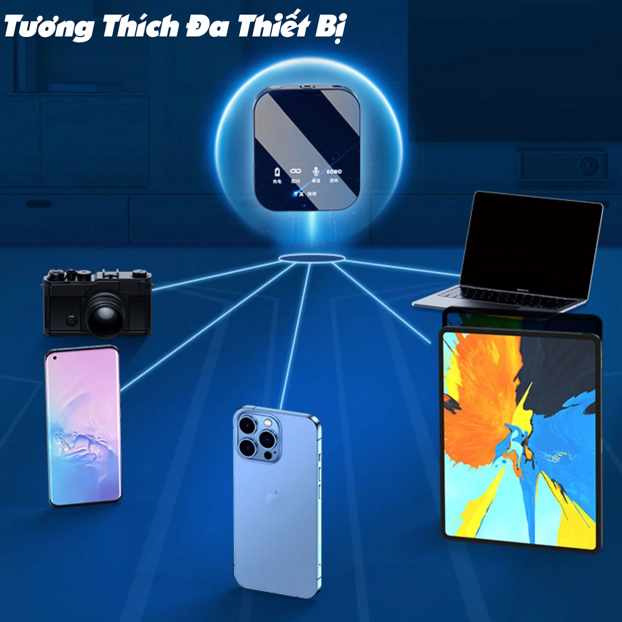 Micro Không Dây Kinglucky M18 Thu Âm Chuyên Nghiệp, Tương Thích Nhiều Thiết Bị 14 micro khong day cai ao M18 3