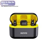  Micro Thu Âm Không Dây Cài Áo Kinyo M36 Kèm Dock Sạc Lọc Âm Chống Ồn Cao Cấp Có 2 Đầu 