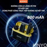  Micro Thu Âm Không Dây Cài Áo Kinyo M36 Kèm Dock Sạc Lọc Âm Chống Ồn Cao Cấp Có 2 Đầu 