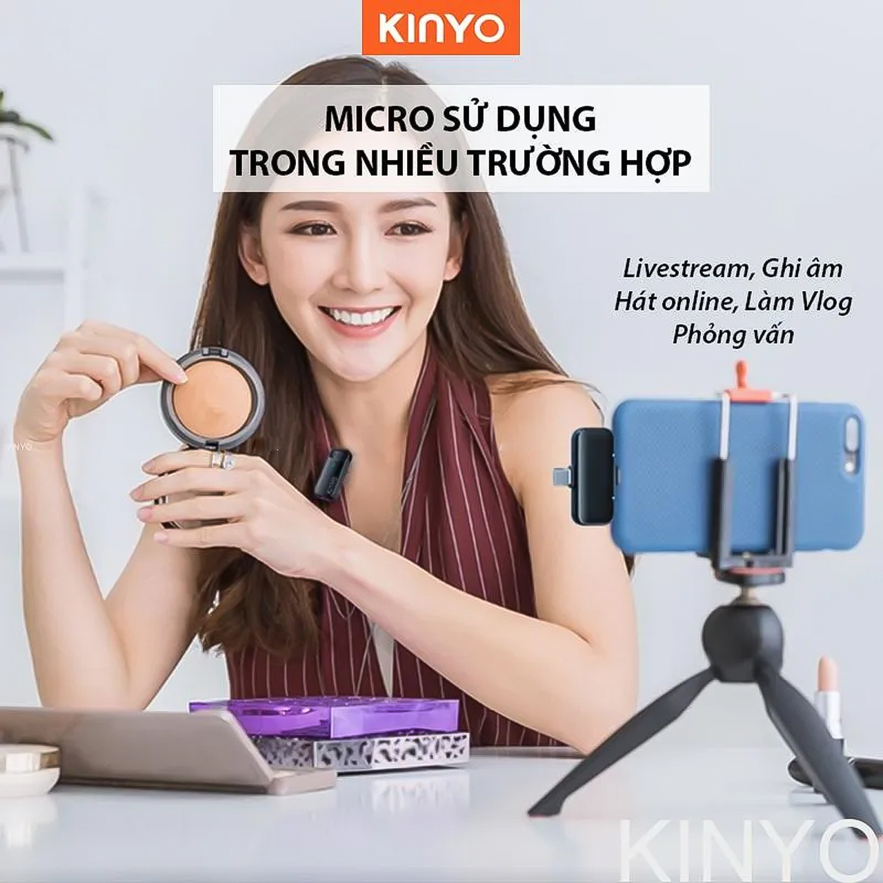 Micro Thu Âm Không Dây Cài Áo Kinyo M36 Kèm Dock Sạc Lọc Âm Chống Ồn Cao Cấp Có 2 Đầu 11 Micro Thu Âm Không Dây Cài Áo Kenyo M36 Kèm Dock Sạc Lọc Âm Chống Ồn Cao Cấp Có 2 Đầu