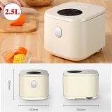  Nồi Cơm Điện Mini CHANGHONG  2.5L Nấu Cháo, Hầm Xương Đa Năng Nhỏ Gọn Tinh Tế 
