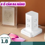 Ổ Cắm Điện Đa Năng Hình Tháp Nhiều Tầng 8 Ổ Hiệu Suất Cao, Tải Lên Đến 2500W 