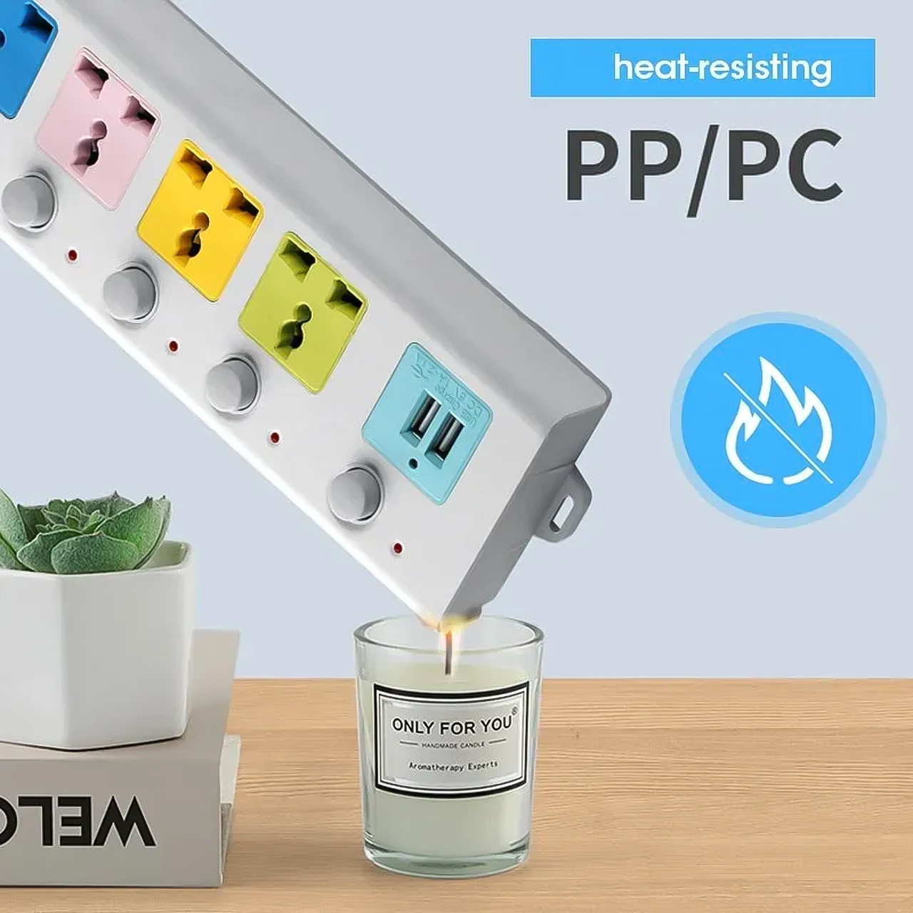 Ổ Cắm Điện Đa Năng Thông Minh Kèm 2 cổng Sạc USB Và 4 Lỗ Cắm Cực Tiện Lợi, Dây Cáp Dày Chất Lượng Cao 18 o dien da nang LH 345U 5