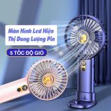  Quạt Mini Cầm Tay Chạy Cực Êm Siêu Bền Có Cổng Sạc 