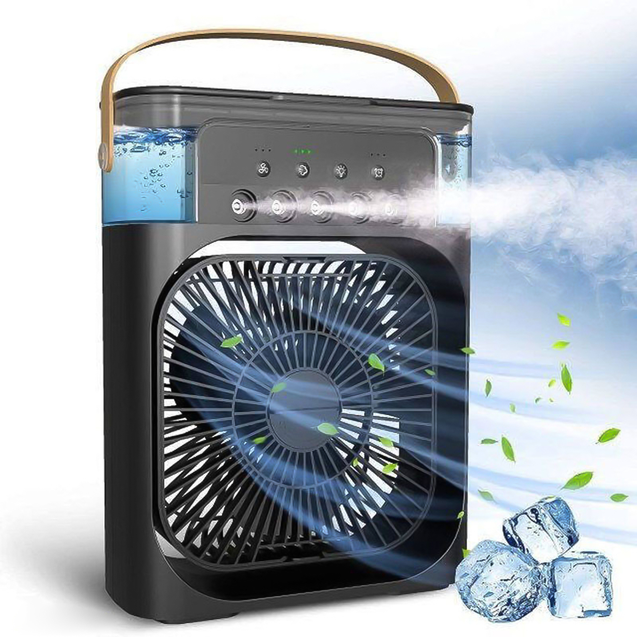 Quạt Điều Hòa Hơi Nước Mini Để Bàn 3 Chế Độ Làm Mát, Tích Hợp Đèn Led 7 Màu, Hẹn Giờ 12 Quạt Điều Hòa Hơi Nước Mini Để Bàn 3 Chế Độ Làm Mát, Tích Hợp Đèn Led 7 Màu, Hẹn Giờ