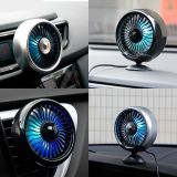  Quạt Mini Gắn Taplo, Cửa Gió Điều Hòa Xe Hơi Kèm Đèn Led Giúp Tiết Kiệm Nhiên Liệu 