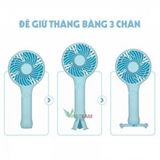 Quạt Cầm Tay Mini 4 Cánh Pin Sạc 3 Tốc Độ Gió 
