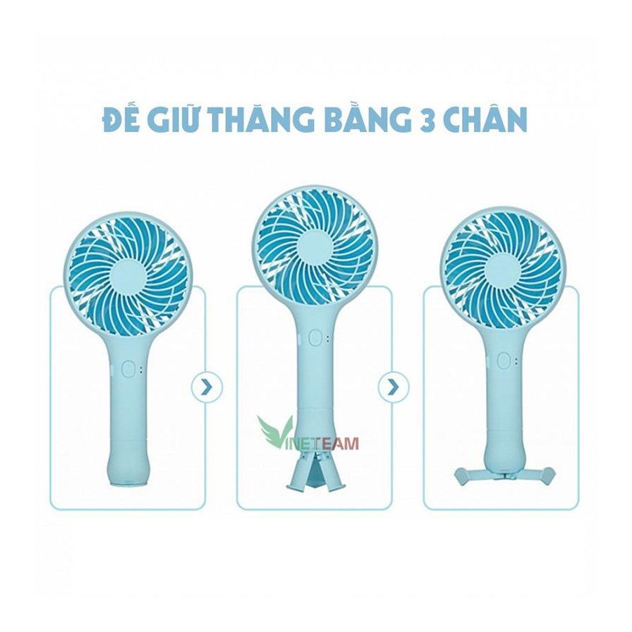 quạt cầm tay mini 4 cánh pin sạc