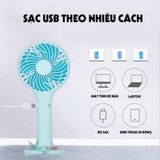  Quạt Cầm Tay Mini 4 Cánh Pin Sạc 3 Tốc Độ Gió 
