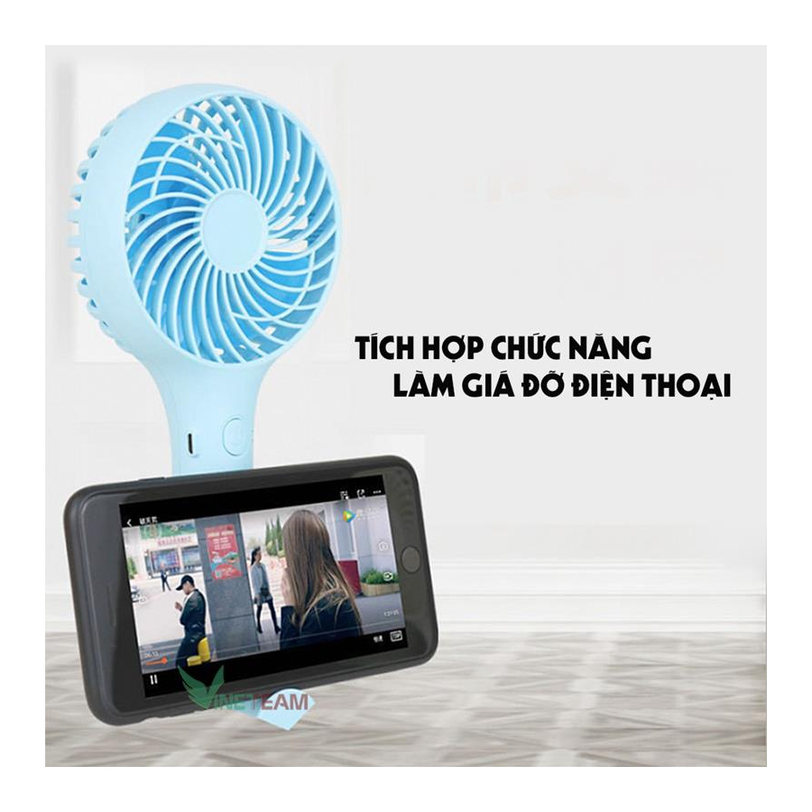 quạt cầm tay mini 4 cánh pin sạc