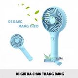  Quạt Cầm Tay Mini 4 Cánh Pin Sạc 3 Tốc Độ Gió 