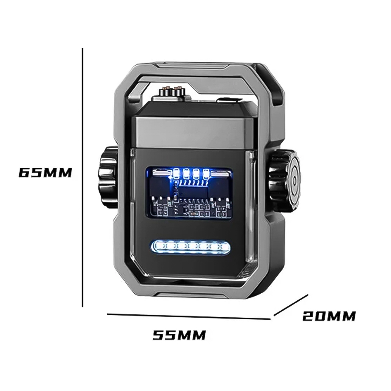 Bật Lửa Điện Plasma Con Xoay Giải Trí Độc Đáo, Đèn LED Tích Hợp Kèm Cáp Type-C và Hộp Sang Trọng 20 QUET SAC DIEN PLASMA 1