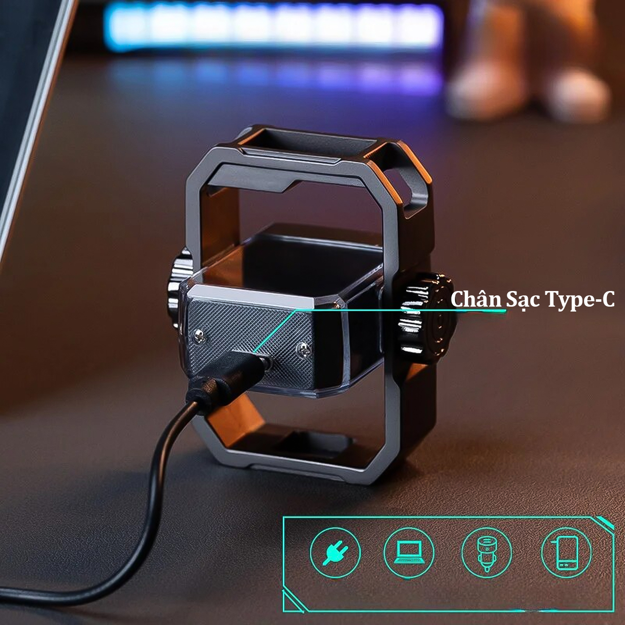 Bật Lửa Điện Plasma Con Xoay Giải Trí Độc Đáo, Đèn LED Tích Hợp Kèm Cáp Type-C và Hộp Sang Trọng 19 QUET SAC DIEN PLASMA 9