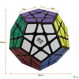  Rubik Megaminx biến thể 12 Mặt Viền Đen Cao Cấp 