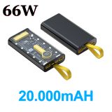 Sạc Dự Phòng Cực Nhanh Dung Lượng Pin Khủng Vỏ Trong Suốt  Có Đèn LED 