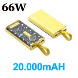  Sạc Dự Phòng Cực Nhanh Dung Lượng Pin Khủng Vỏ Trong Suốt  Có Đèn LED 