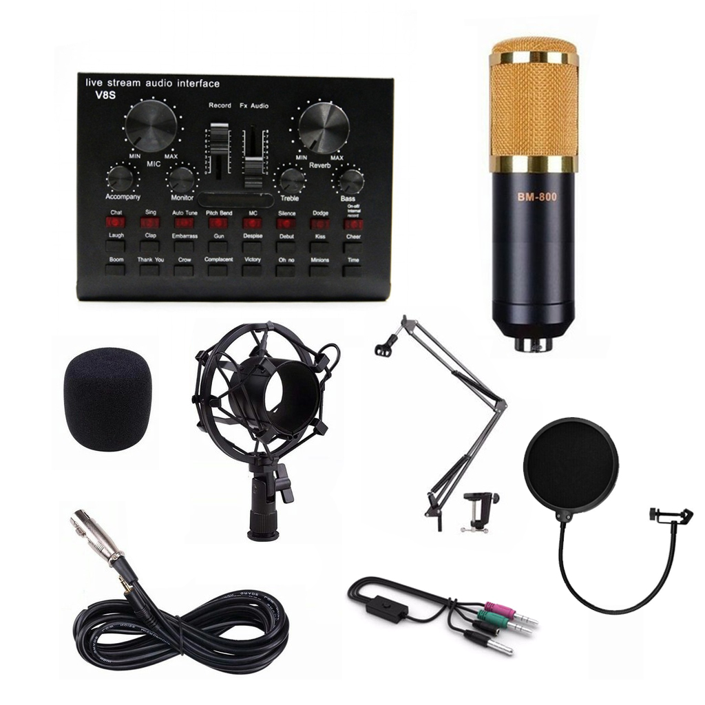 soundcard_v8s bộ thu âm tại nhà tốt nhất