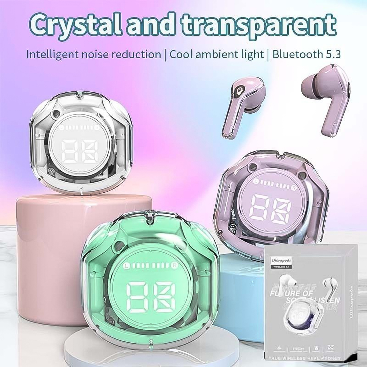 Audífonos Crystal T8 + Protector: Experiencia de Audio Inigualable - Audífonos Crystal T8 + Protector